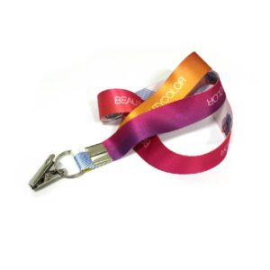 Cordão Personalizado 20x85MM Impressão Digital com Clip e Anel Fixador