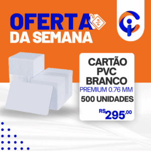 Cartão Pvc Branco Para Crachás 0,76mm * 500 Unidades