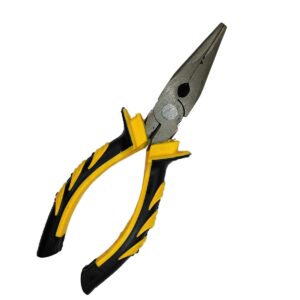 "Comprimento; 169 mm Materiais: Aço carbono Tipo de ponta: Meia Cana Com punho antideslizante: Sim Com cabo ergonômico; Sim" Material: Aço carbono Utilizado em manutenção elétrica e locais de difícil acesso Possui cabo emborrachado e abas protetoras.