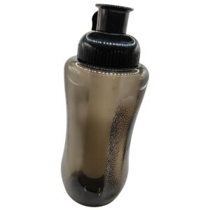 Garrafa de Plástico 600ml Squeeze Tubo Gelo Preta