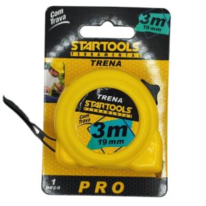 A Trena Fita de Aco Startools é ideal para realizar medições em pequenos e médios espaços, sendo indispensável na sua caixa de ferramentas. Pode ser utilizada para serviços profissionais em Indústrias, oficinas mecânicas e ate mesmo na sua casa. É um produto versátil e simples que torna muito mais fácil as medições, ainda sim promove um conforto por trazer vários tipos de medidas: milímetros, centímetros e polegadas.